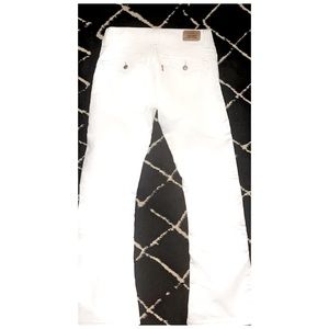 Levi Winter white boot cut pants